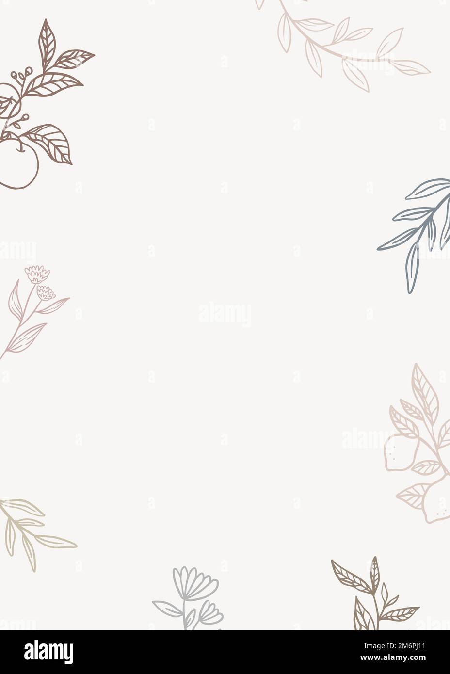 Botanical pattern on beige background vector Stock Vector Image & Art ...