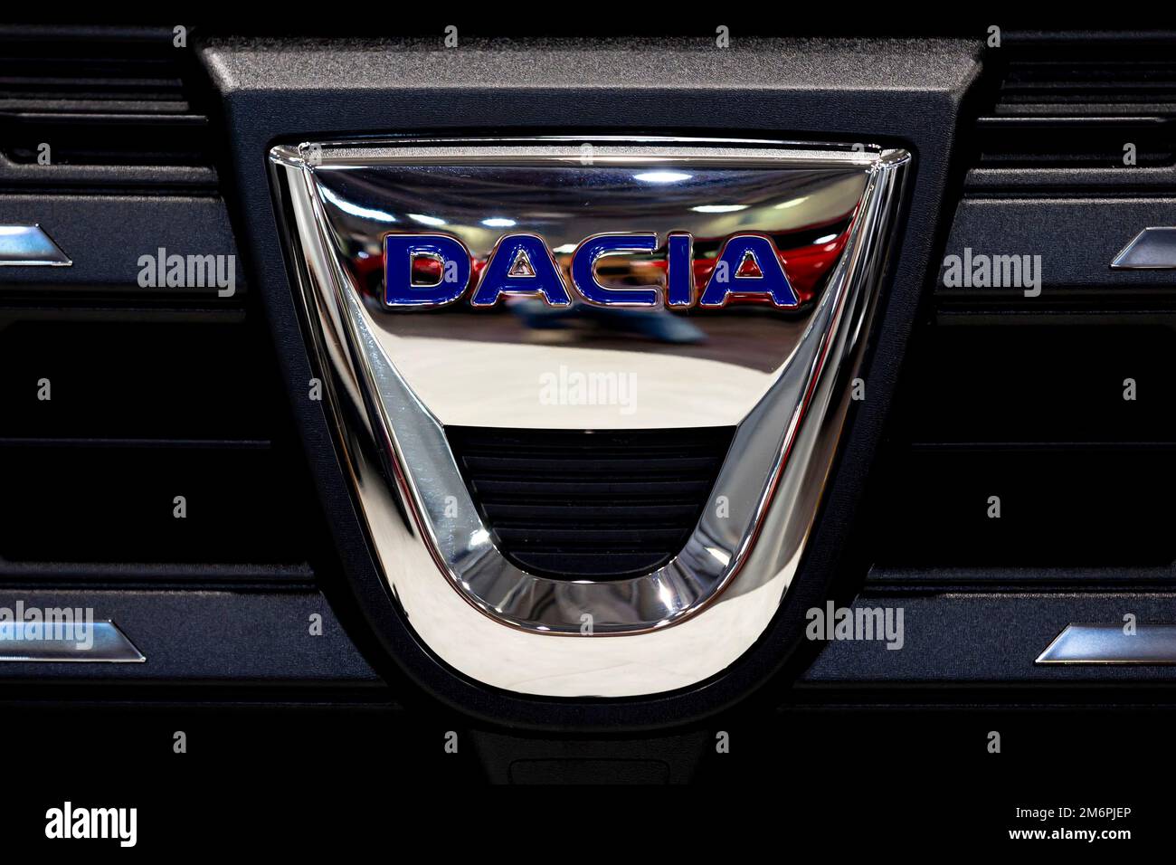 Dacia logo emblem sign Stock Photo - Alamy