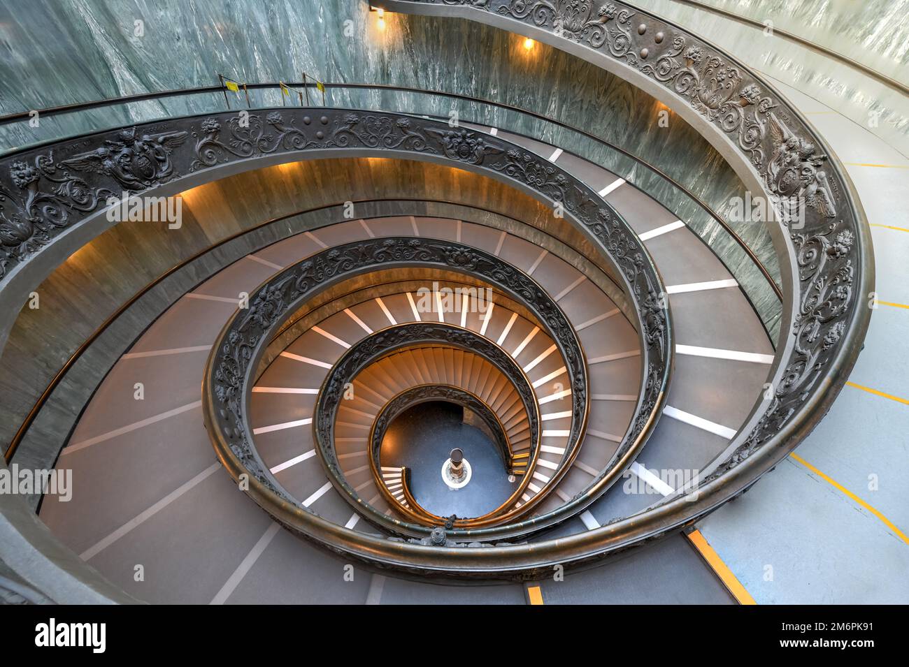 The Bramante Staircase is a double helix, having two staircases allowing people to ascend