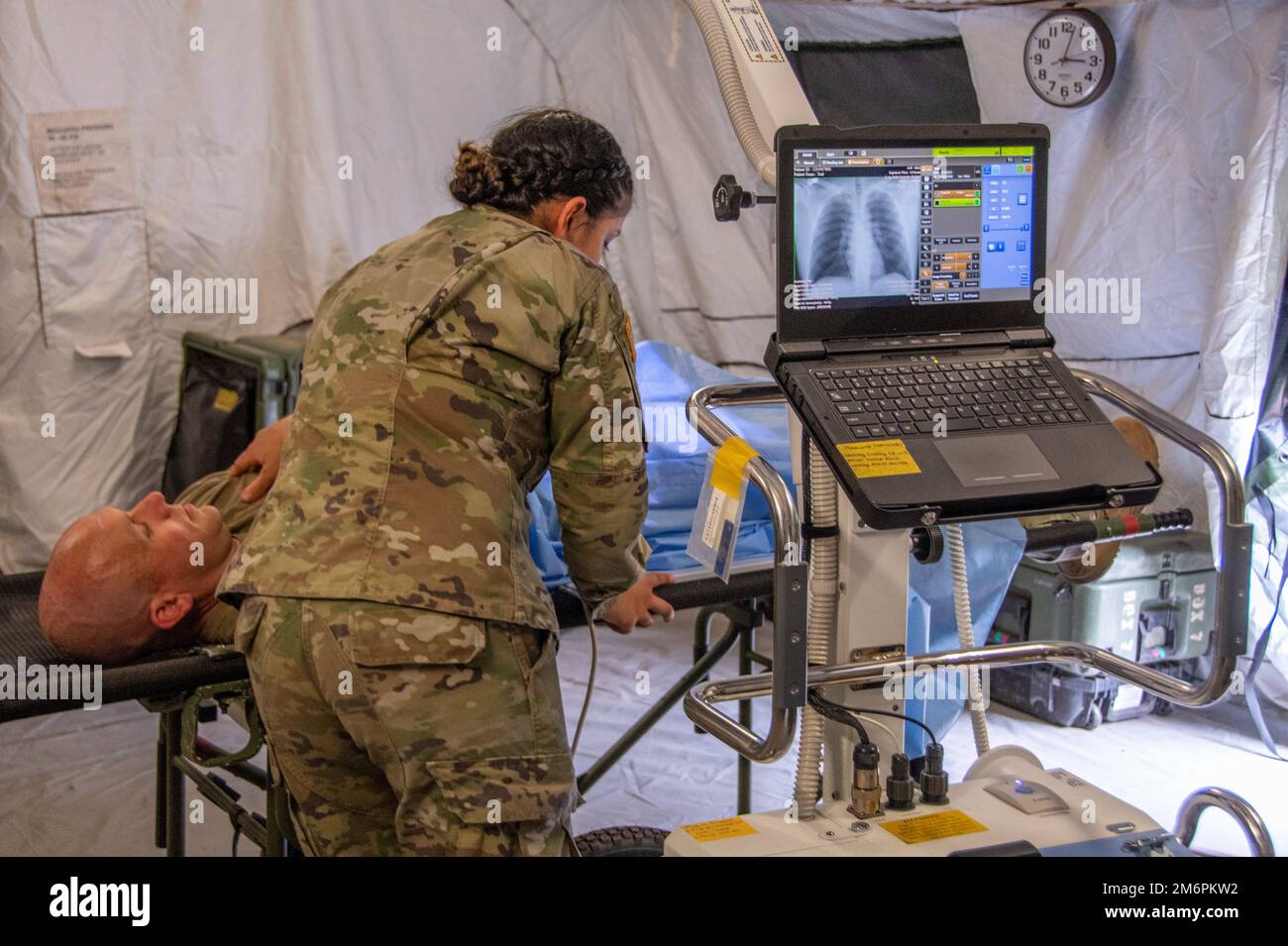 U.S. Army XRay Technician assigned to the 512th Field Hsoptial