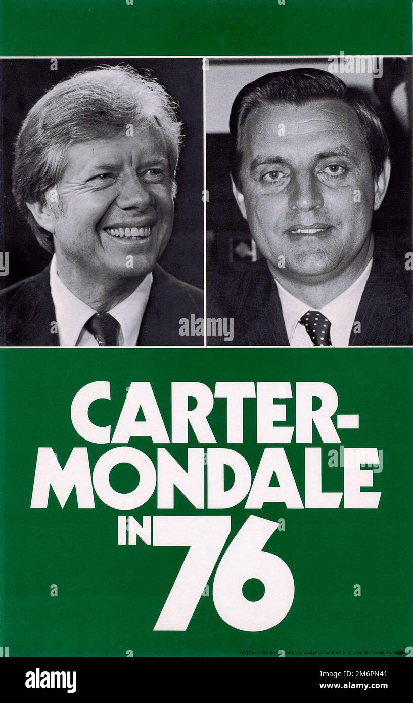 A poster from Jimmy Carter's 1976 presidential campaign, "Carter