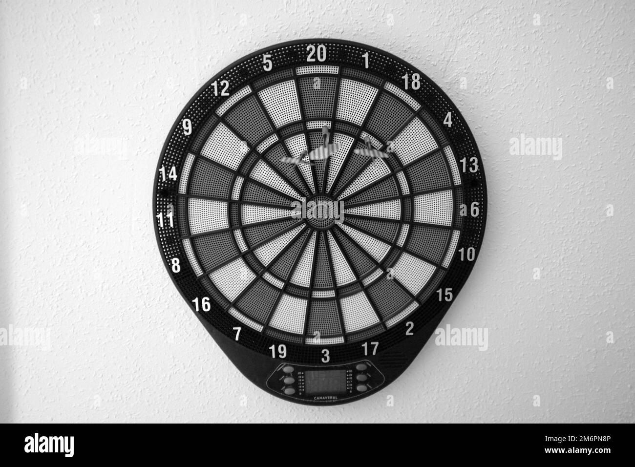 Black and white electronic dart board Stock Photo Alamy