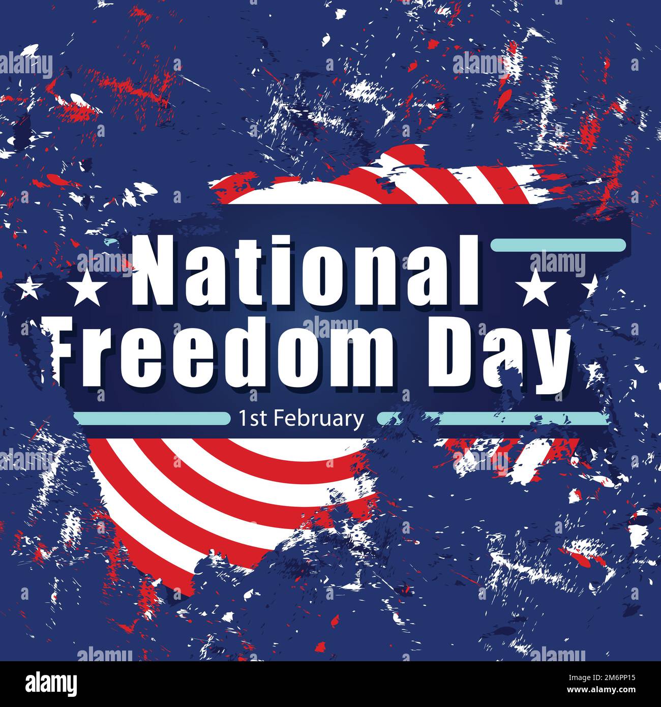 American national freedom day banner design in American flag theme