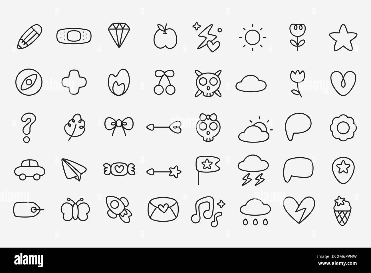 Cute planner sticker vector collection Stock Vector