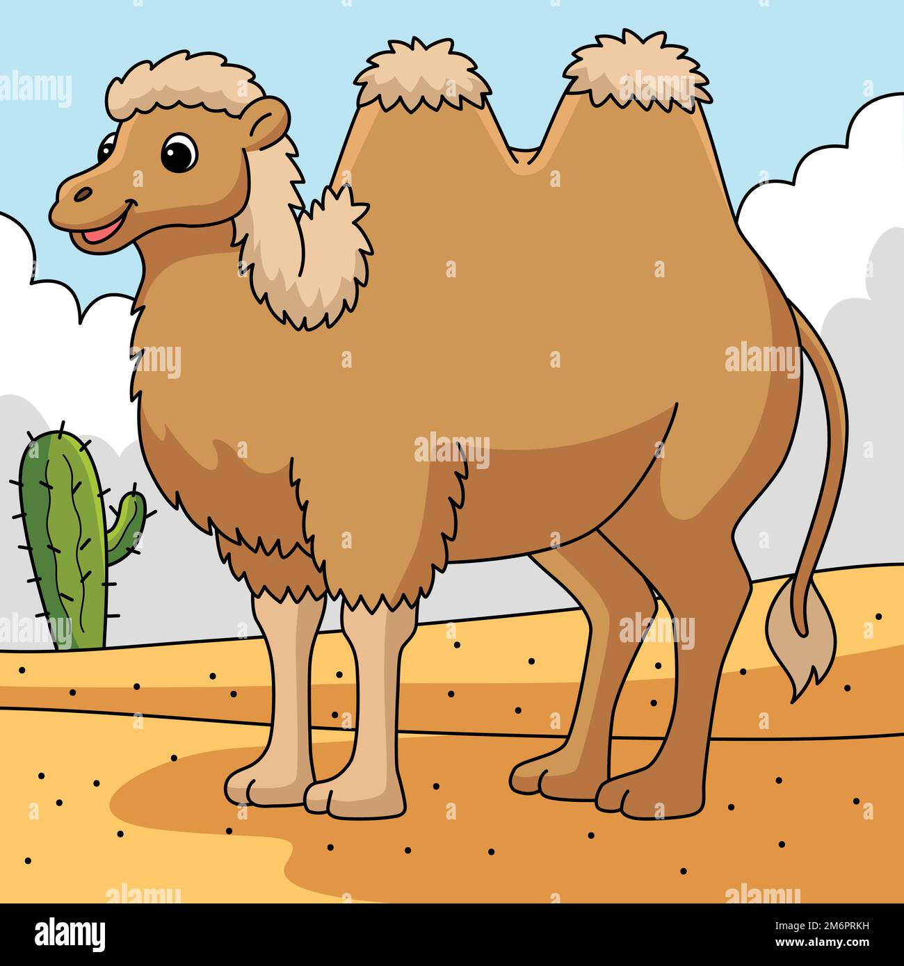 Bactrian Camel Animal Colored Cartoon Stock Vector Image & Art - Alamy