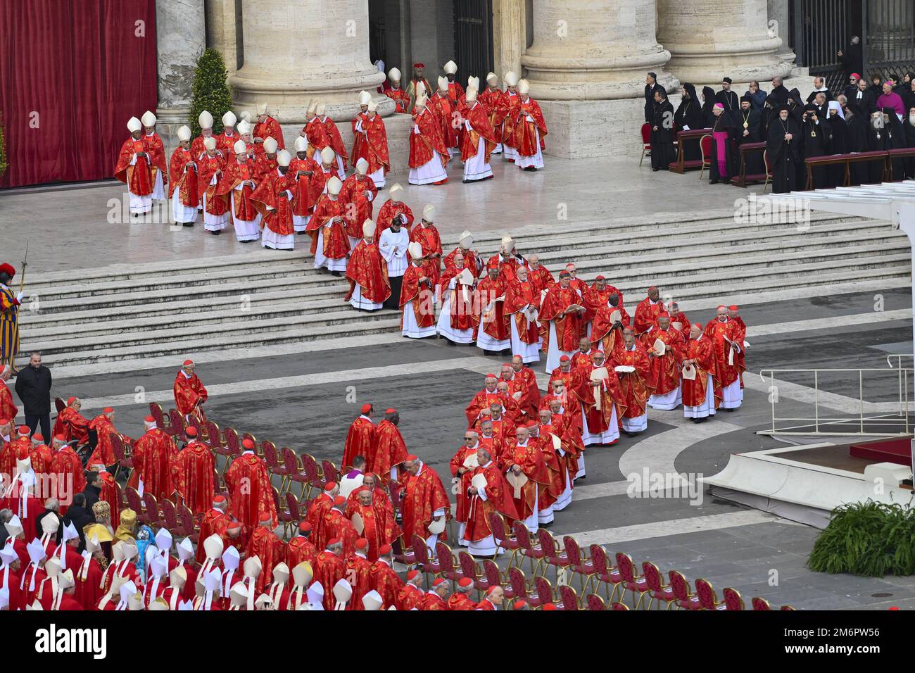During the Funeral Mass for the Pope Emeritus Benedict XVI on January 5 ...