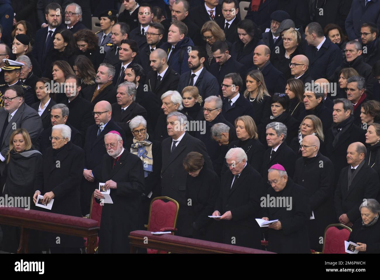 During the Funeral Mass for the Pope Emeritus Benedict XVI on January 5 ...