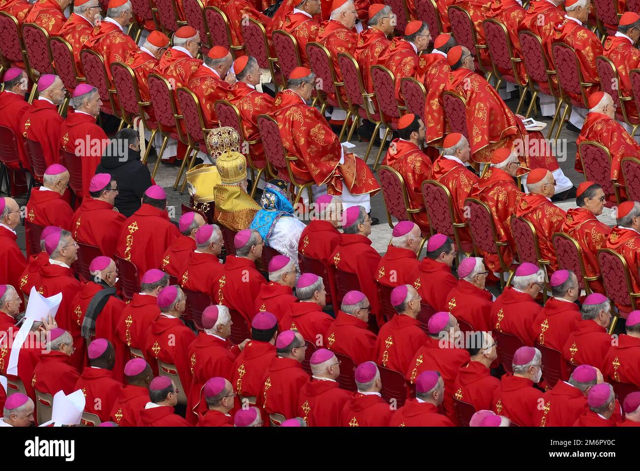 During the Funeral Mass for the Pope Emeritus Benedict XVI on January 5 ...
