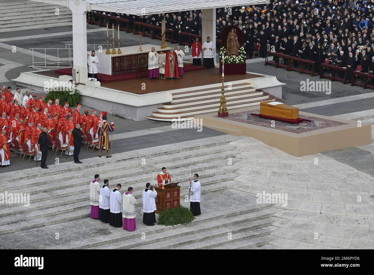 During the Funeral Mass for the Pope Emeritus Benedict XVI on January 5 ...