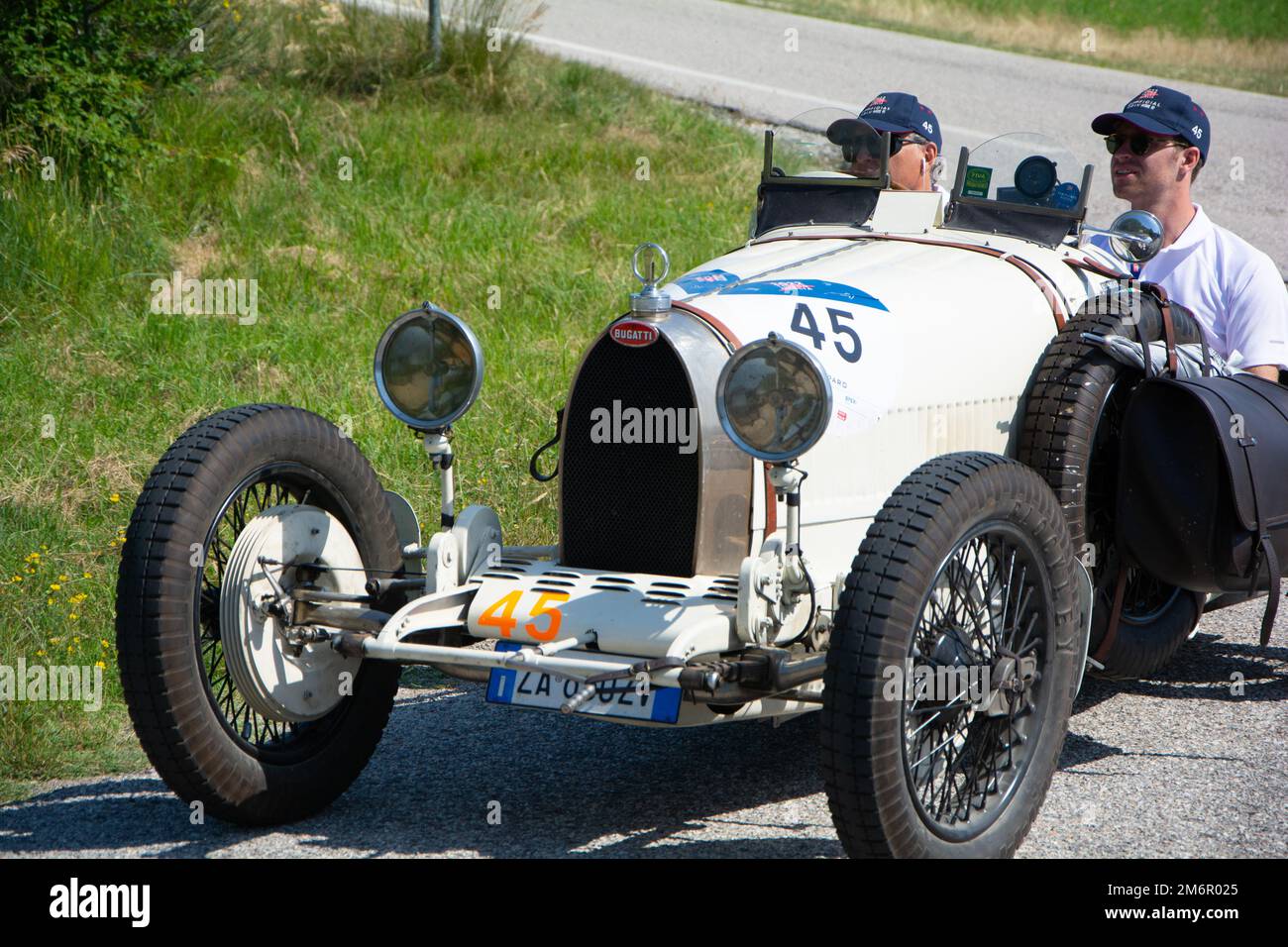 LANCIA LAMBA V SERIE CASARO 1925 on an old racing car in rally Mille Miglia 2022 the famous italian historical race (1927-1957 Stock Photo