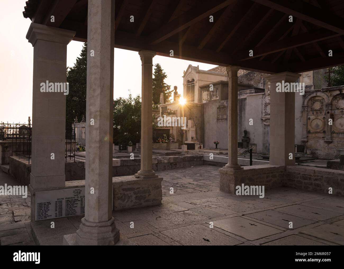 Cemetery in old town of sibenik Stock Photo