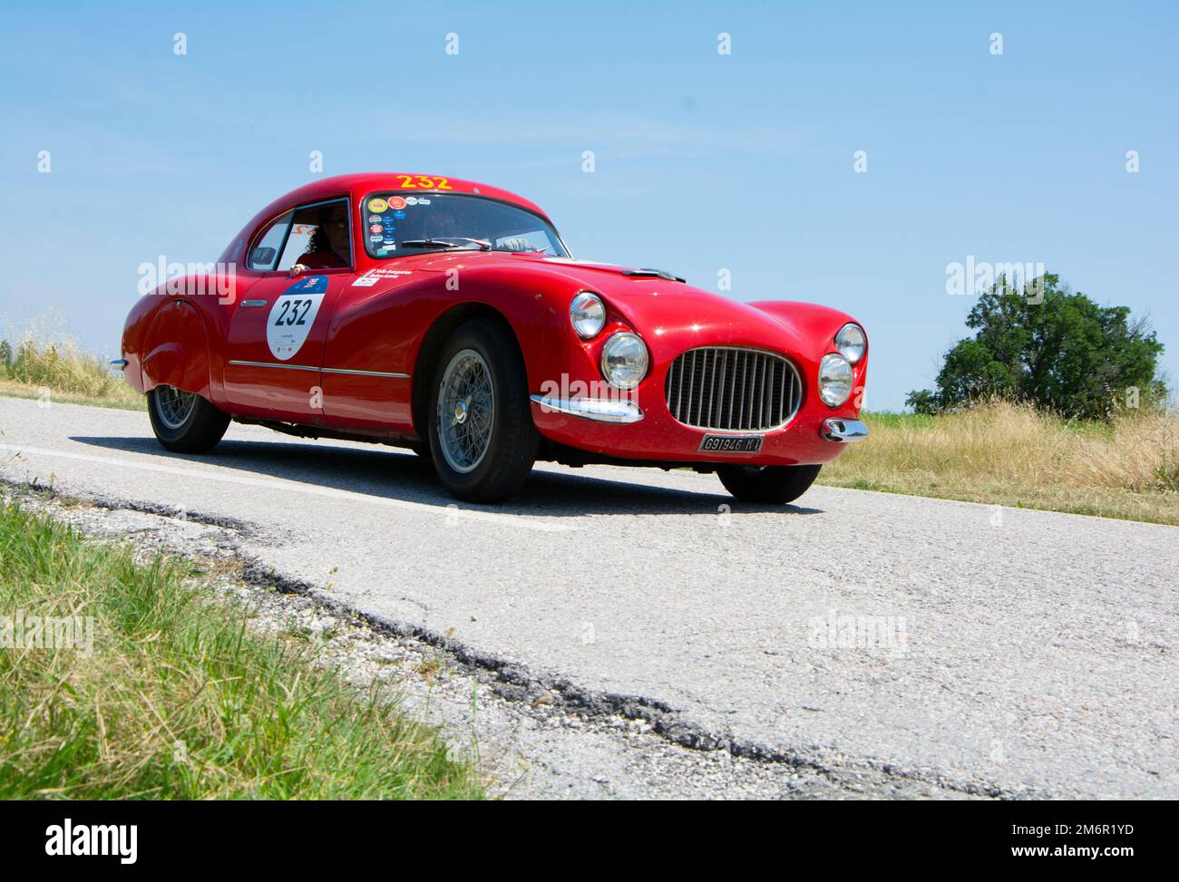 FIAT 8V BERLINETTA 1952 on an old racing car in rally Mille Miglia 2022 the famous italian historical race (1927-1957 Stock Photo