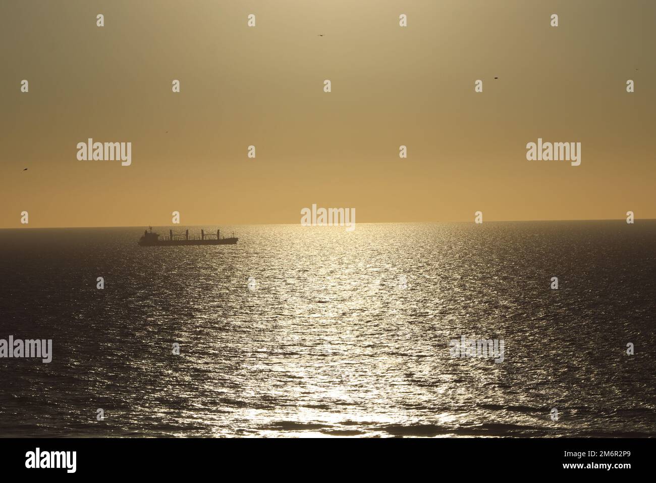 Sunset view in the Atlantic Ocean Stock Photo - Alamy