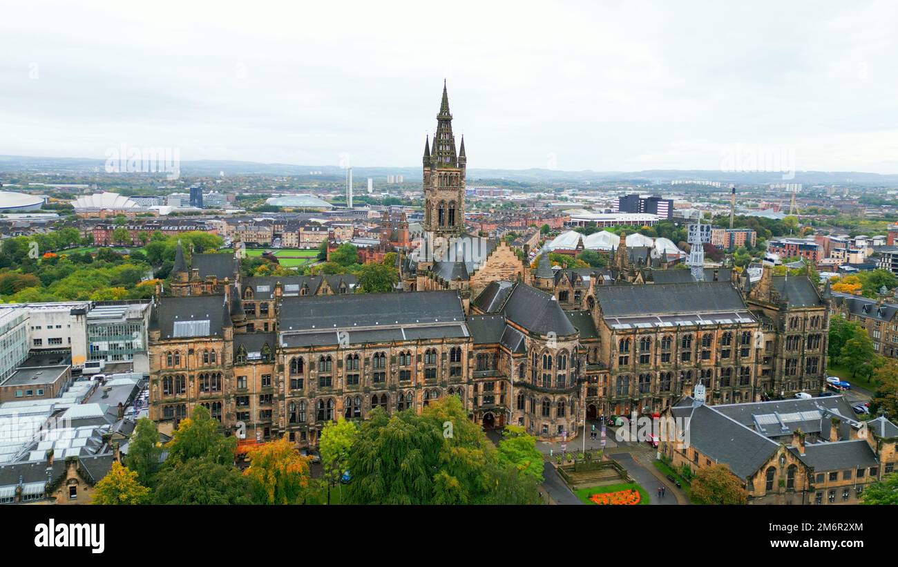 university-of-glasgow-historic-main-building-from-above-aerial-view