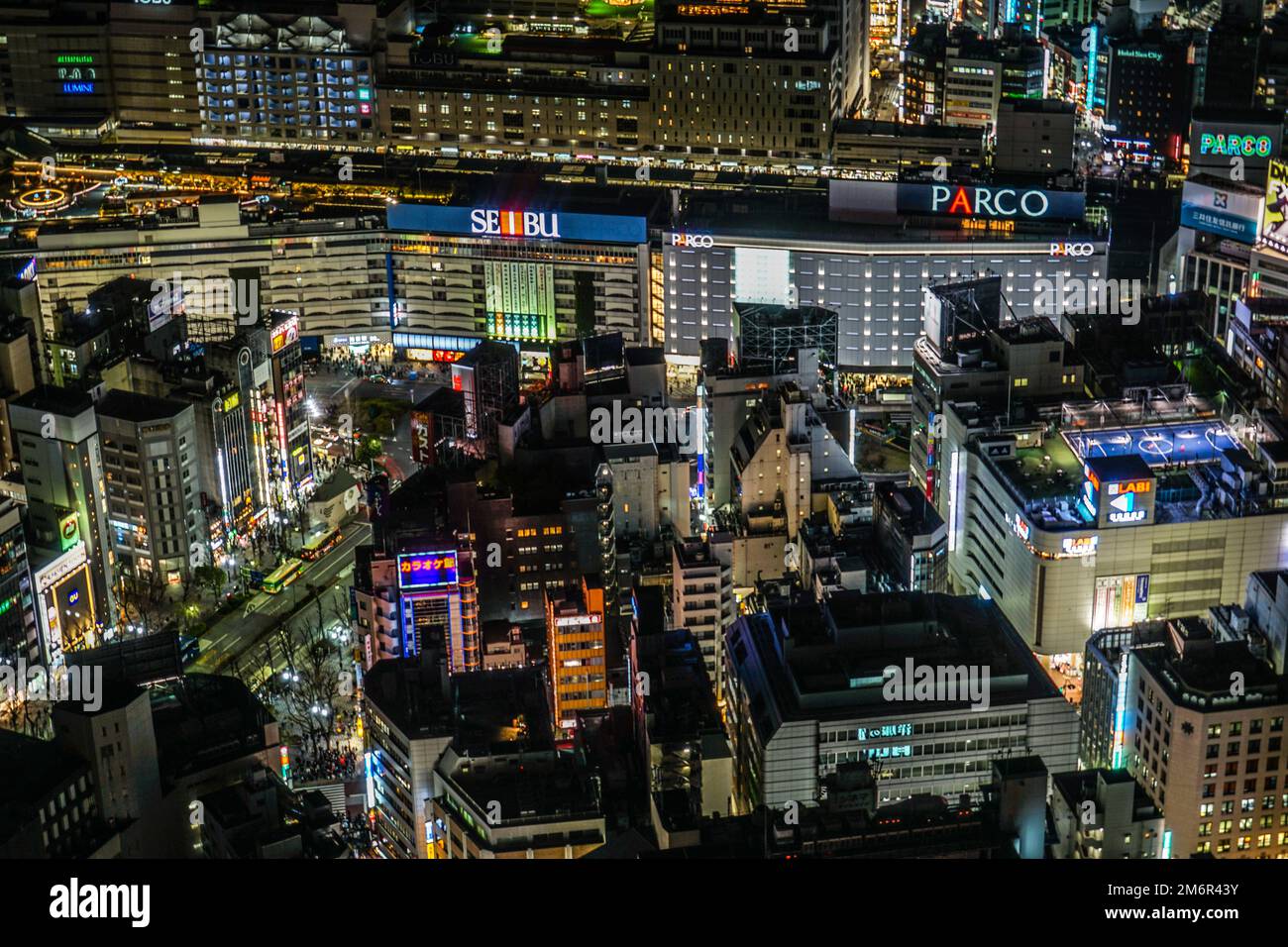 Ikebukuro Station of night view Stock Photo