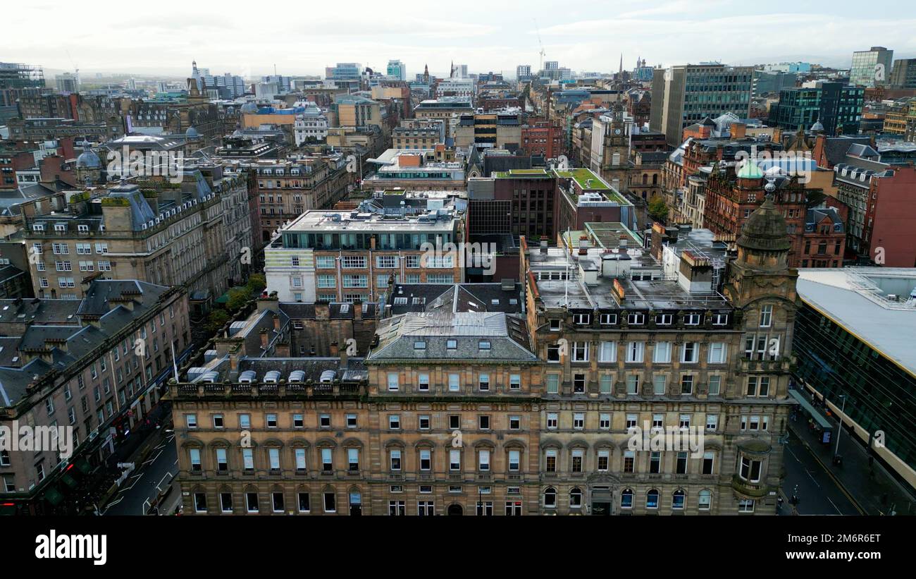 Aerial view over city glasgow hi-res stock photography and images - Alamy