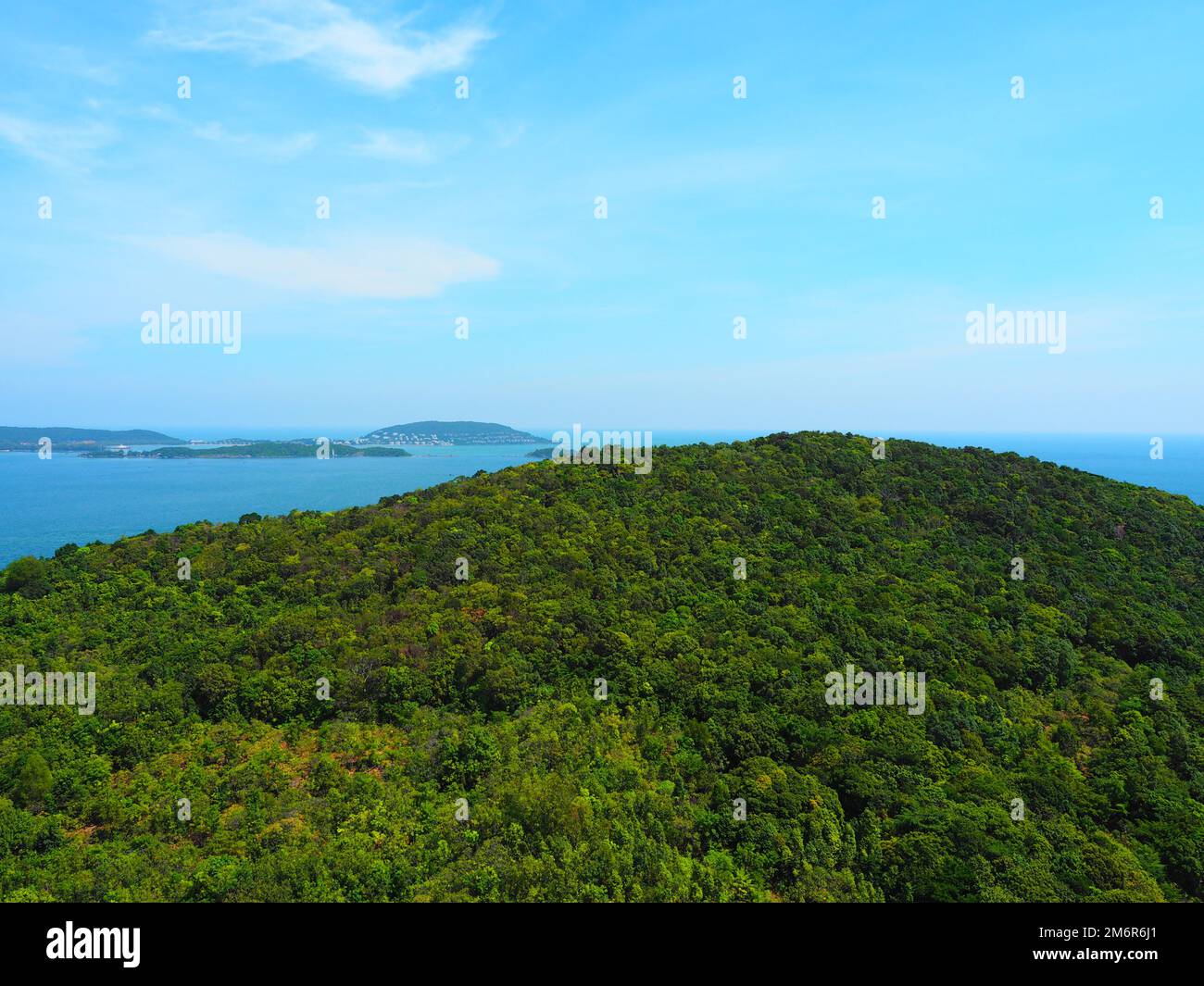 Aerial View over the green islands of the An Thoi Archipelago, Phu Quoc