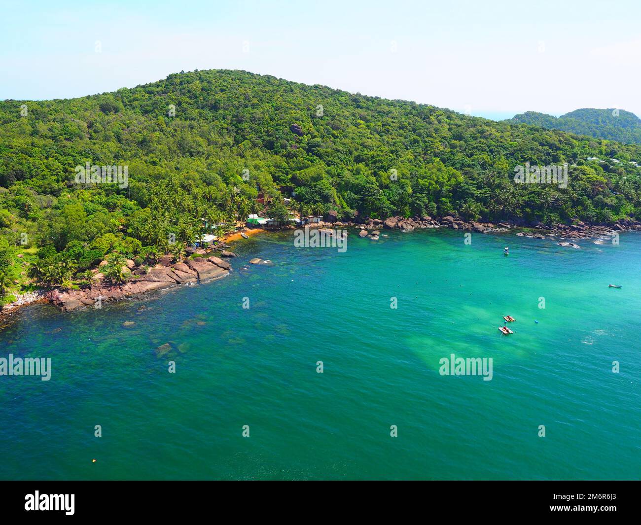Aerial View over the green islands of the An Thoi Archipelago, Phu Quoc
