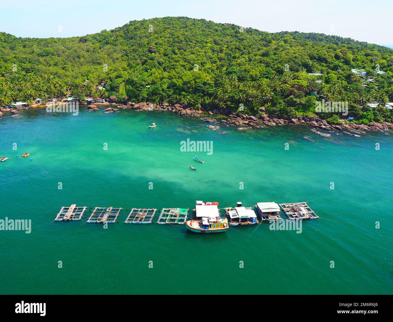 Aerial View over the green islands of the An Thoi Archipelago, Phu Quoc
