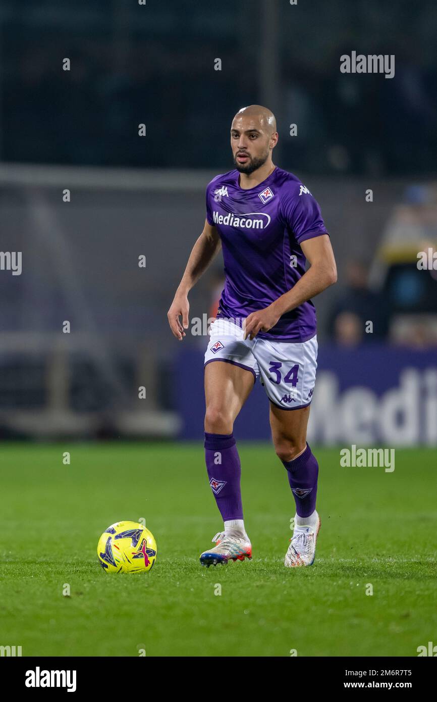 Florence, Italy. January 4, 2023 Lucas Martinez Quarta (Fiorentina) during  the Italian Serie A match between Fiorentina 1-1 Monza at Artemio Franchi  Stadium on January 4, 2023 in Florence, Italy. Credit: Maurizio