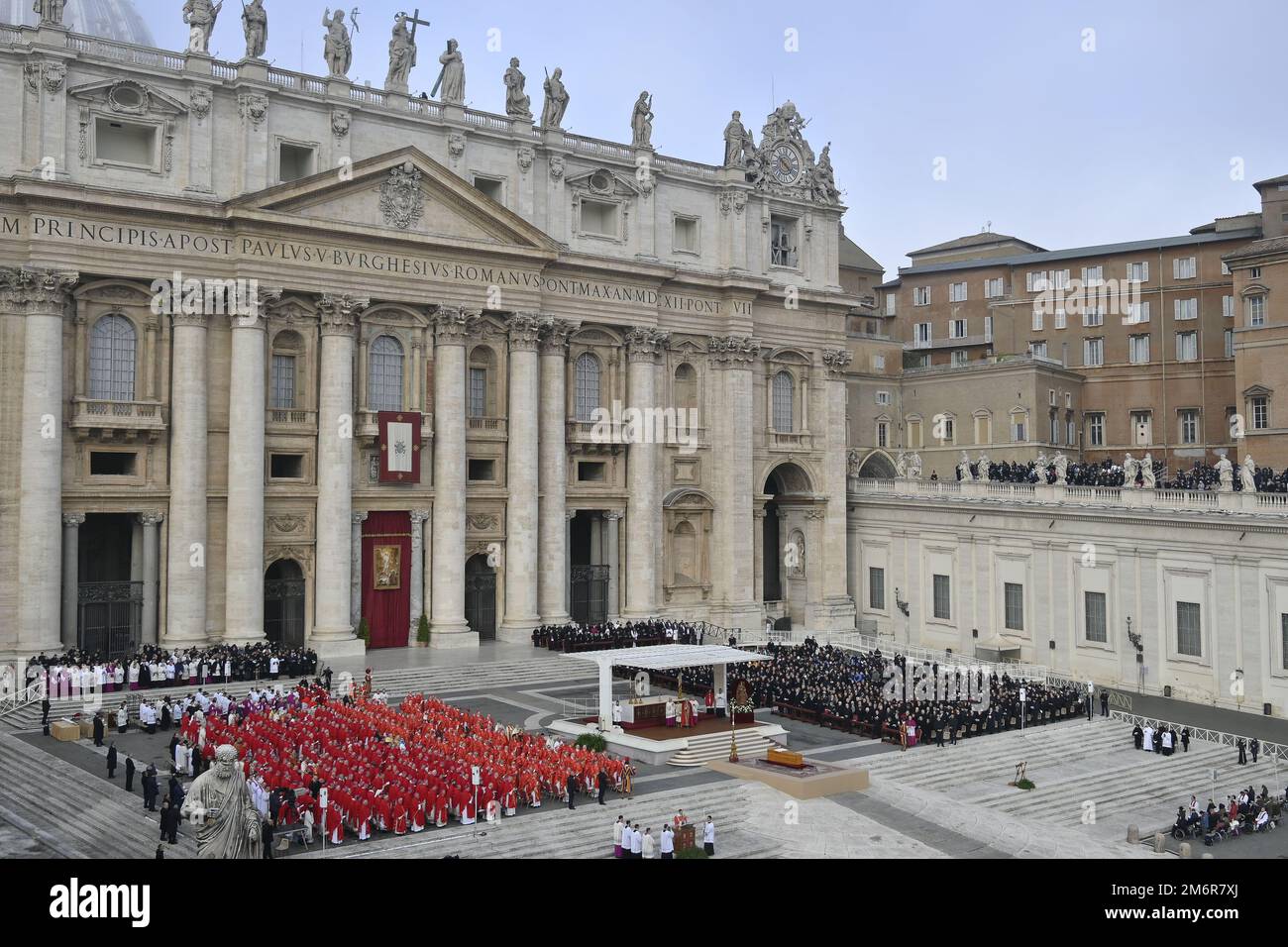 During the Funeral Mass for the Pope Emeritus Benedict XVI on January 5 ...