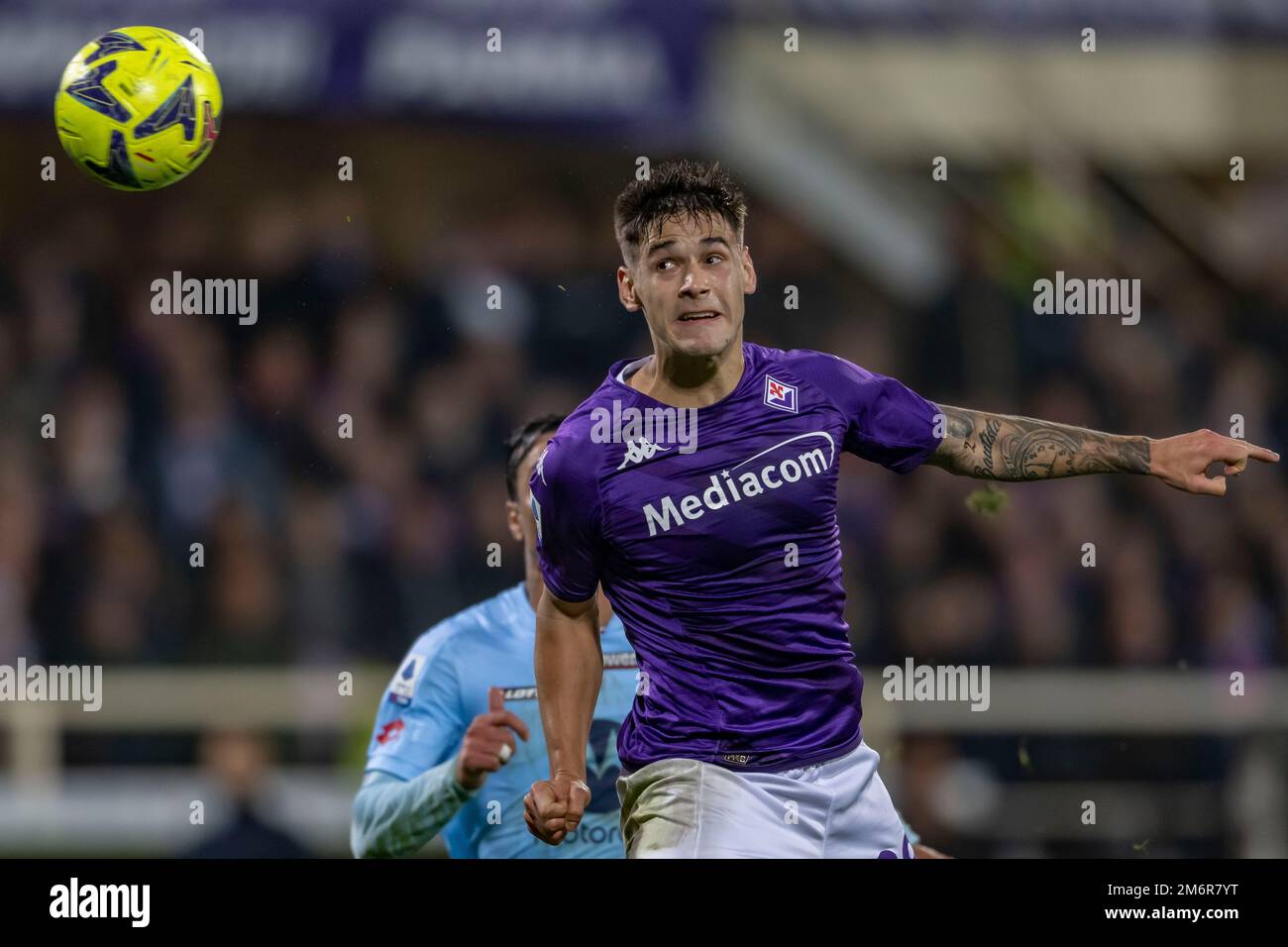 Florence, Italy. January 4, 2023 Lucas Martinez Quarta (Fiorentina) during  the Italian Serie A match between Fiorentina 1-1 Monza at Artemio Franchi  Stadium on January 4, 2023 in Florence, Italy. Credit: Maurizio