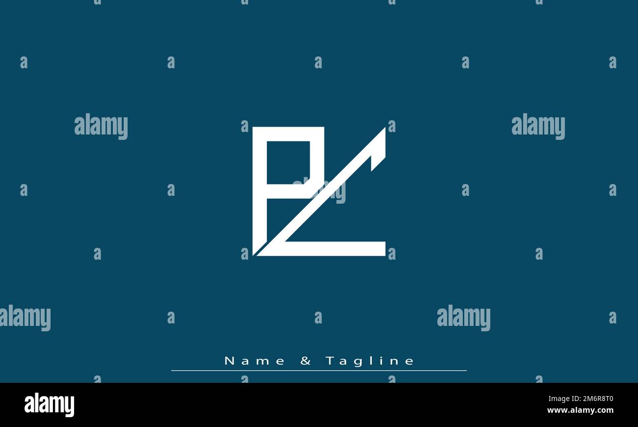 Alphabet letters Initials Monogram logo PC , CP Stock Vector
