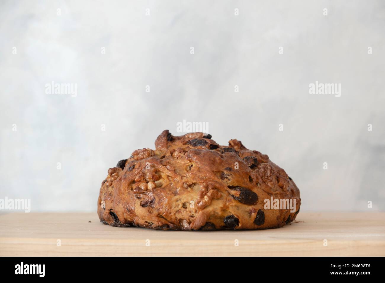 Home made pan co' Santi, traditional sweet bread from Siena, Tuscany, Italy Stock Photo