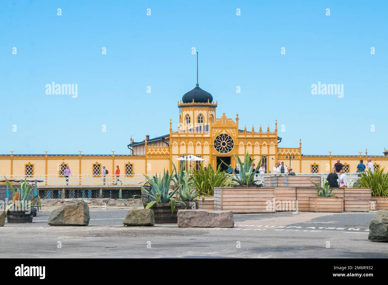 Beautiful city of Varberg and Falkenberg with its sea coastline in Sweden, Europe Stock Photo