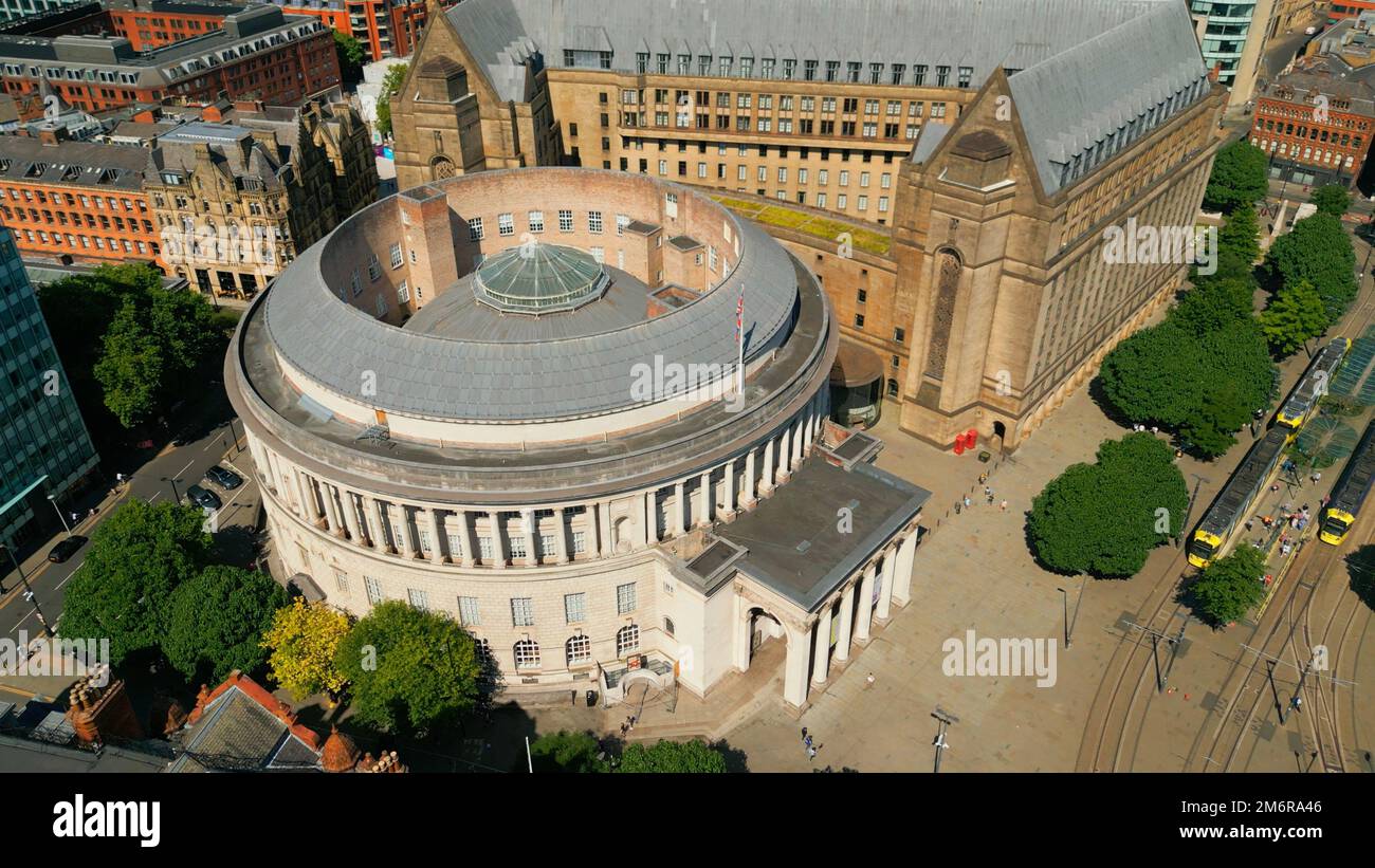 Manchester Hidden Library Central Library of Manchester from above - travel photography Stock ...