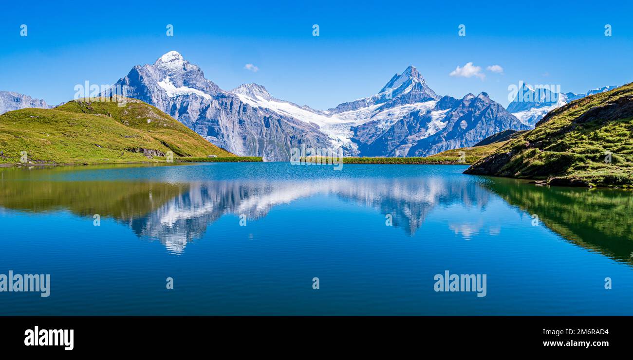 Bachalpsee in Bernese Oberland Stock Photo