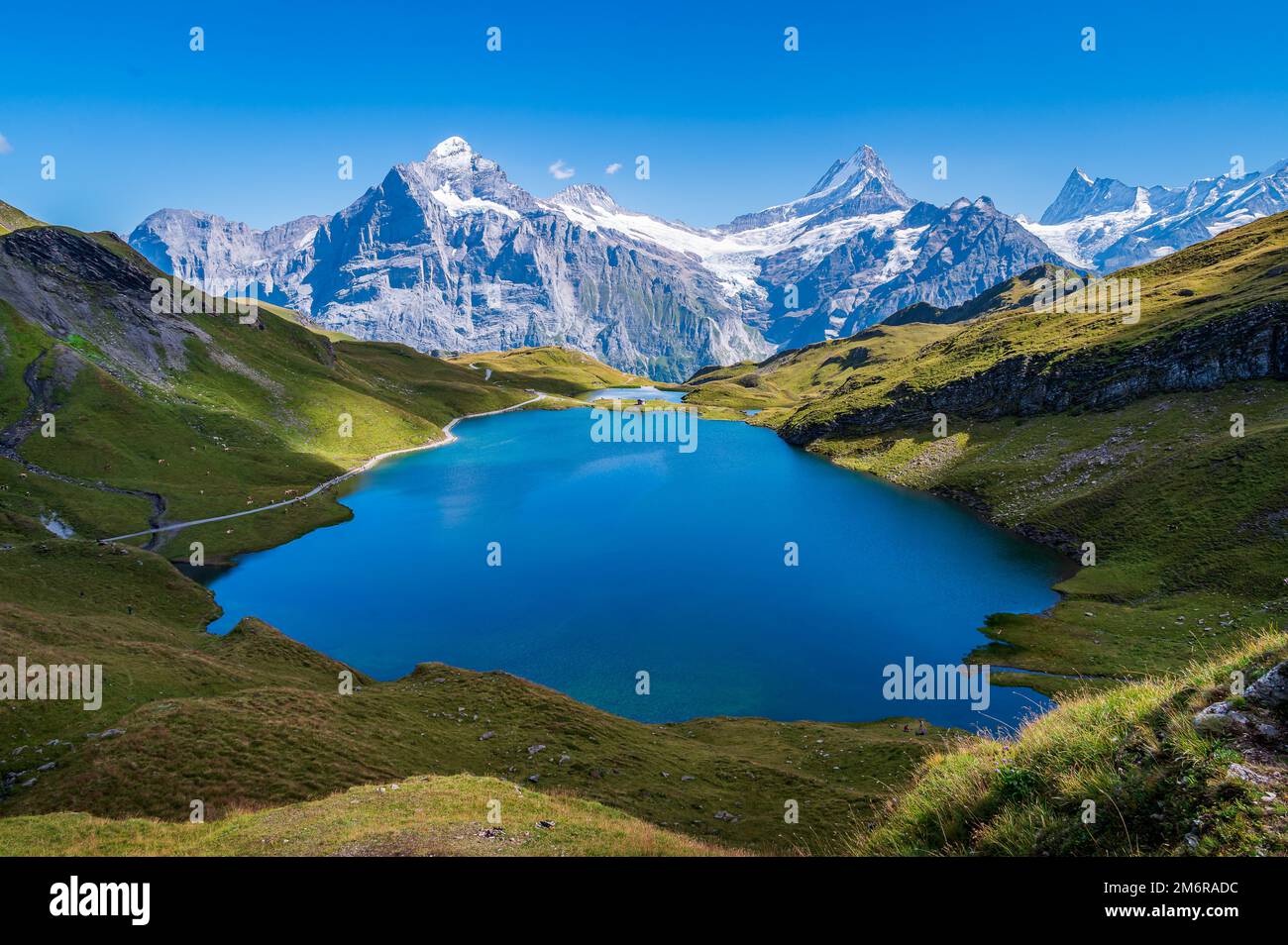 Bachalpsee in Bernese Oberland Stock Photo