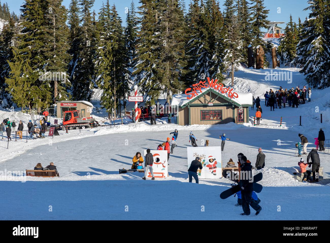 Vancouver, Canada December 16,2022 A view of Santas and the