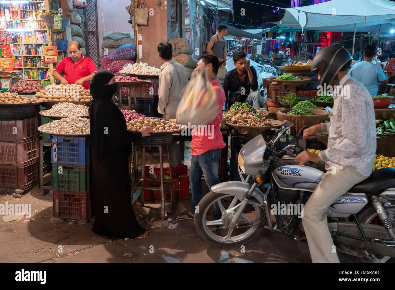 Jodhpur,Rajasthan, India 18.10.2019 Vegetables being sold to Muslim