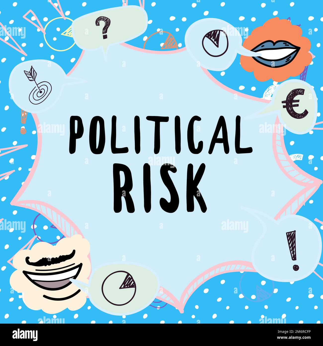 Sign displaying Political Risk. Internet Concept communications person ...