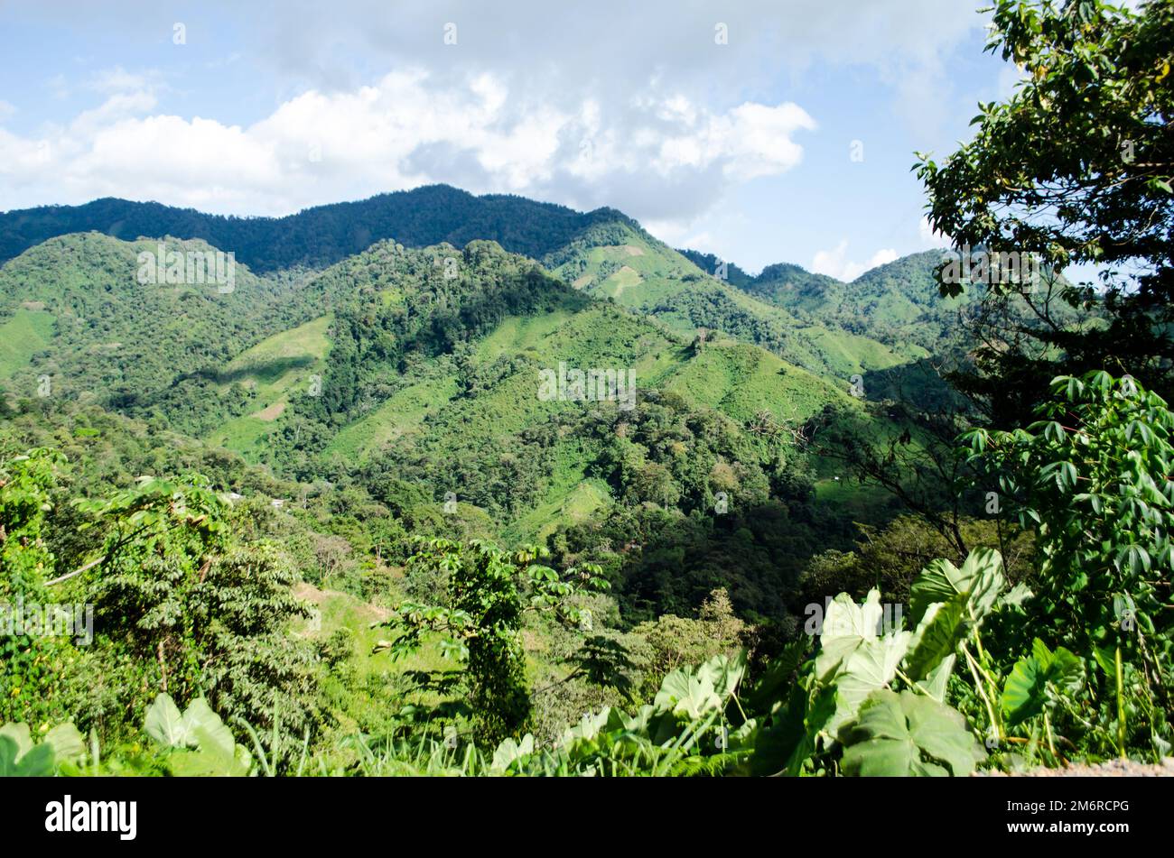 Typical mountains of the Western Panama's Cordillera Central Stock Photo