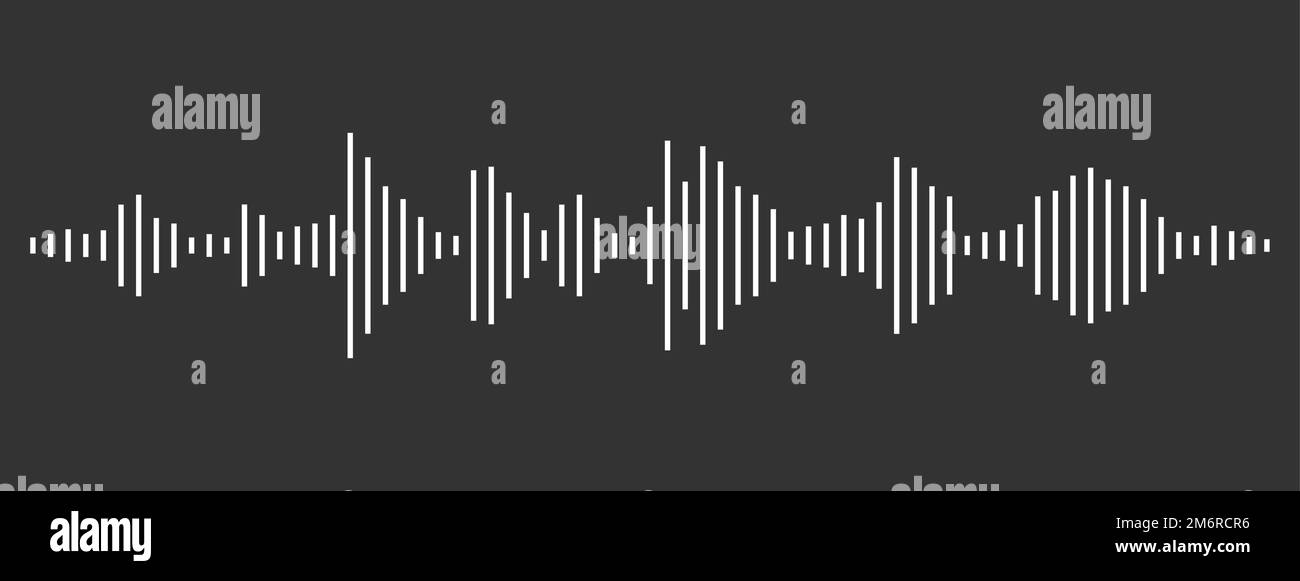 Simple voice sound display. Audio graph of waveform equalizer. Audio