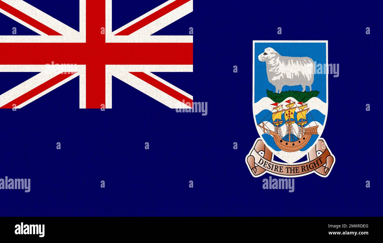 Flag of Falkland islands. Official symbol of Falkland islands. state symbol of Malvinas Islands 