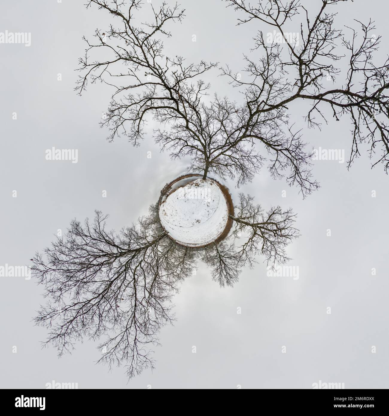 winter tiny planet transformation of spherical panorama 360 degrees ...