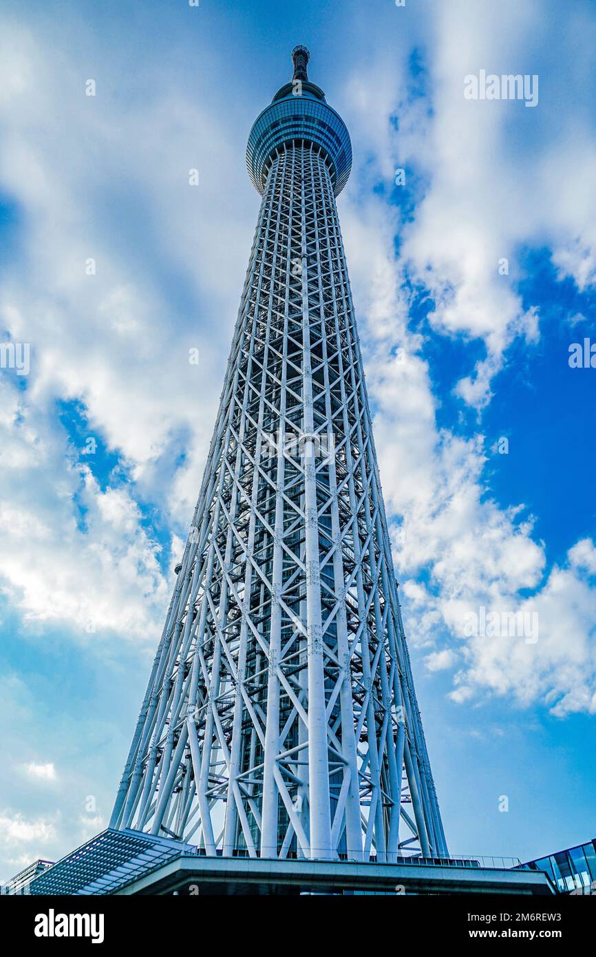 Sky of Tokyo Sky Tree and fine weather Stock Photo