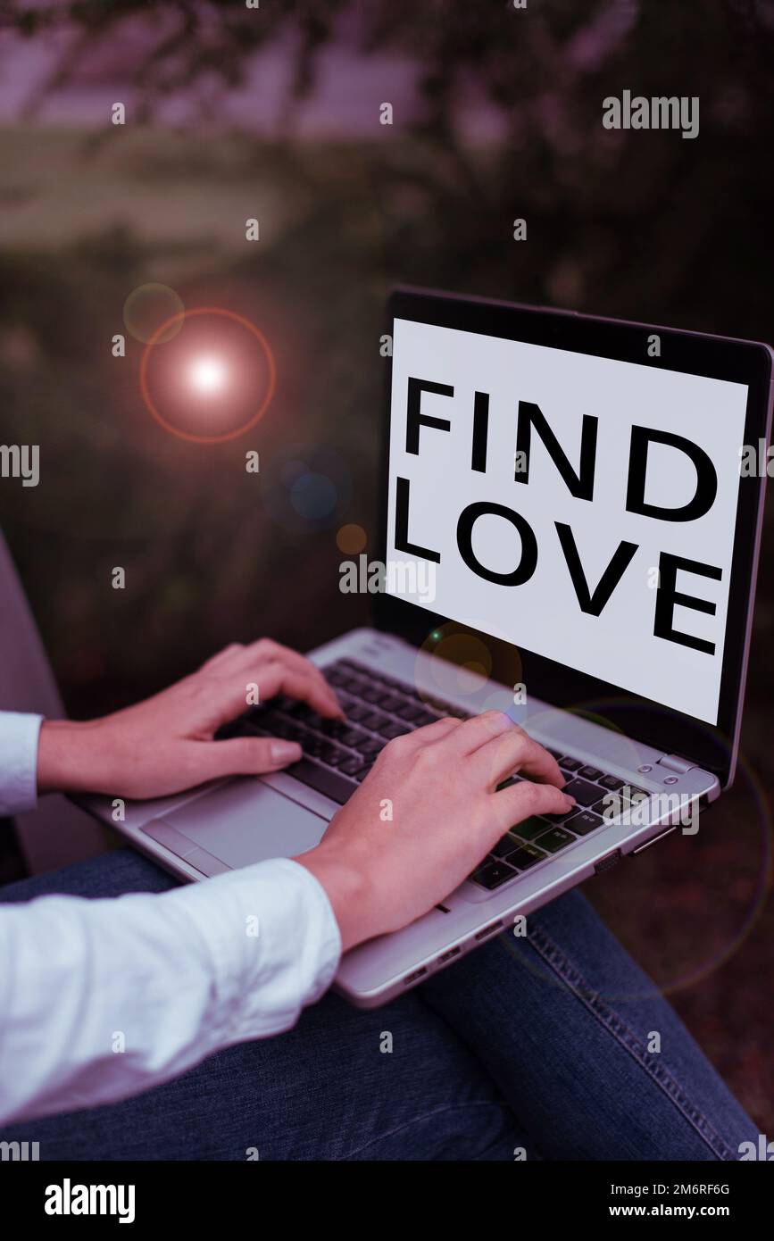 Text showing inspiration Find Love. Business approach affection for ...