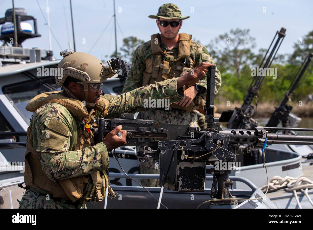 U.S. Navy Engineman David Thompson, assigned to Maritime Expeditionary