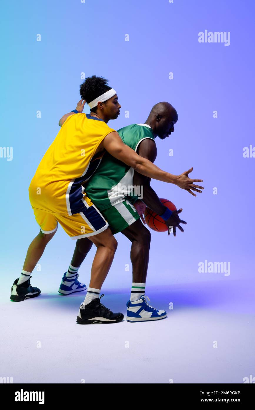 Two basketball players Stock Photo - Alamy