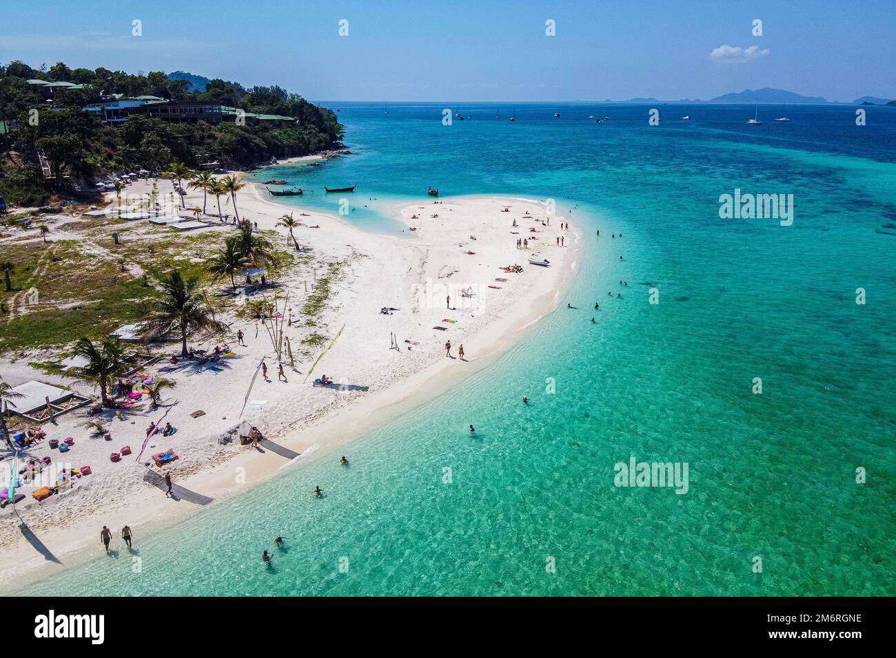 Aerial of North Point beach, Koh