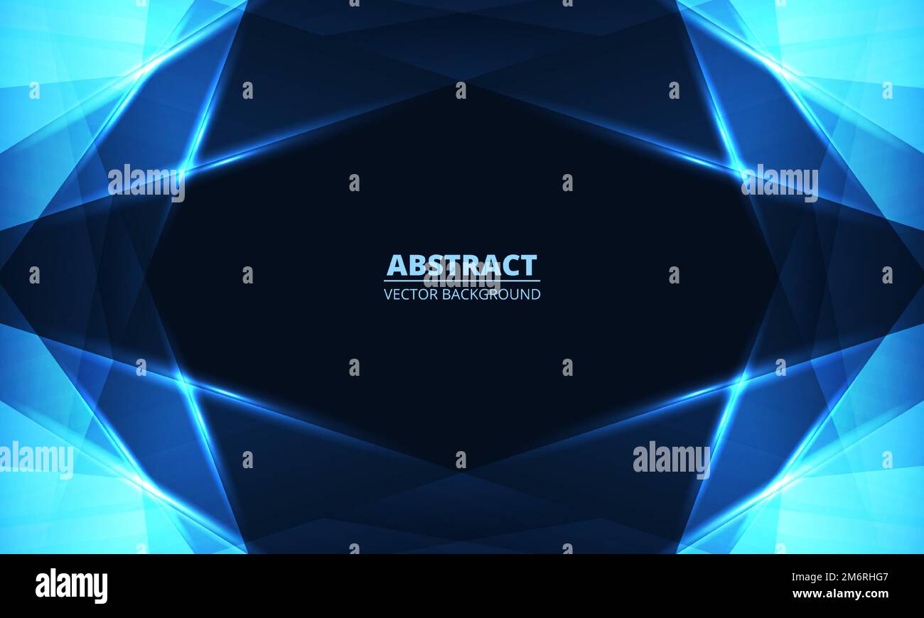 Abstract blue background with geometric dynamic glowing diagonal lines
