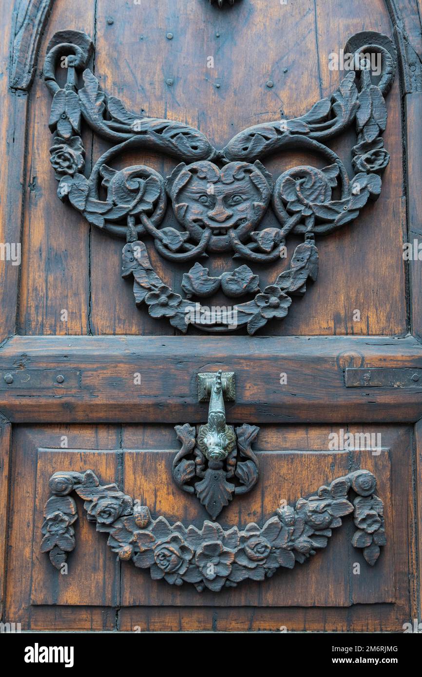 Old door knob, Unesco site Queretaro, Mexico Stock Photo