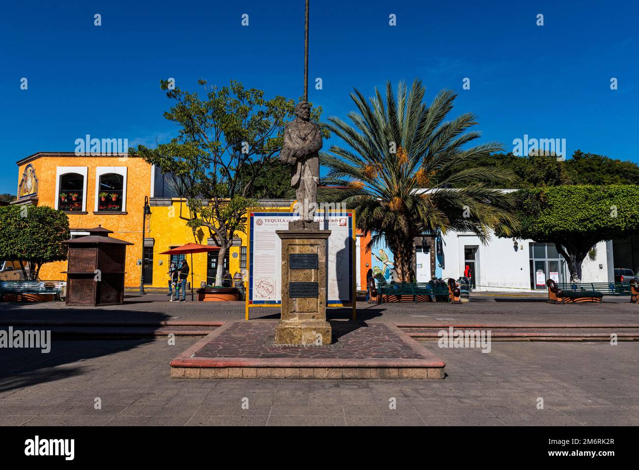 Tequila monument, Plaza Principal Tequila, Unesco site Tequila, Jalisco, Mexico Stock Photo Alamy
