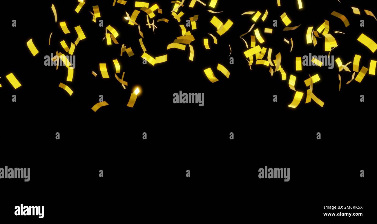 Gold confetti transparent background hires stock photography and