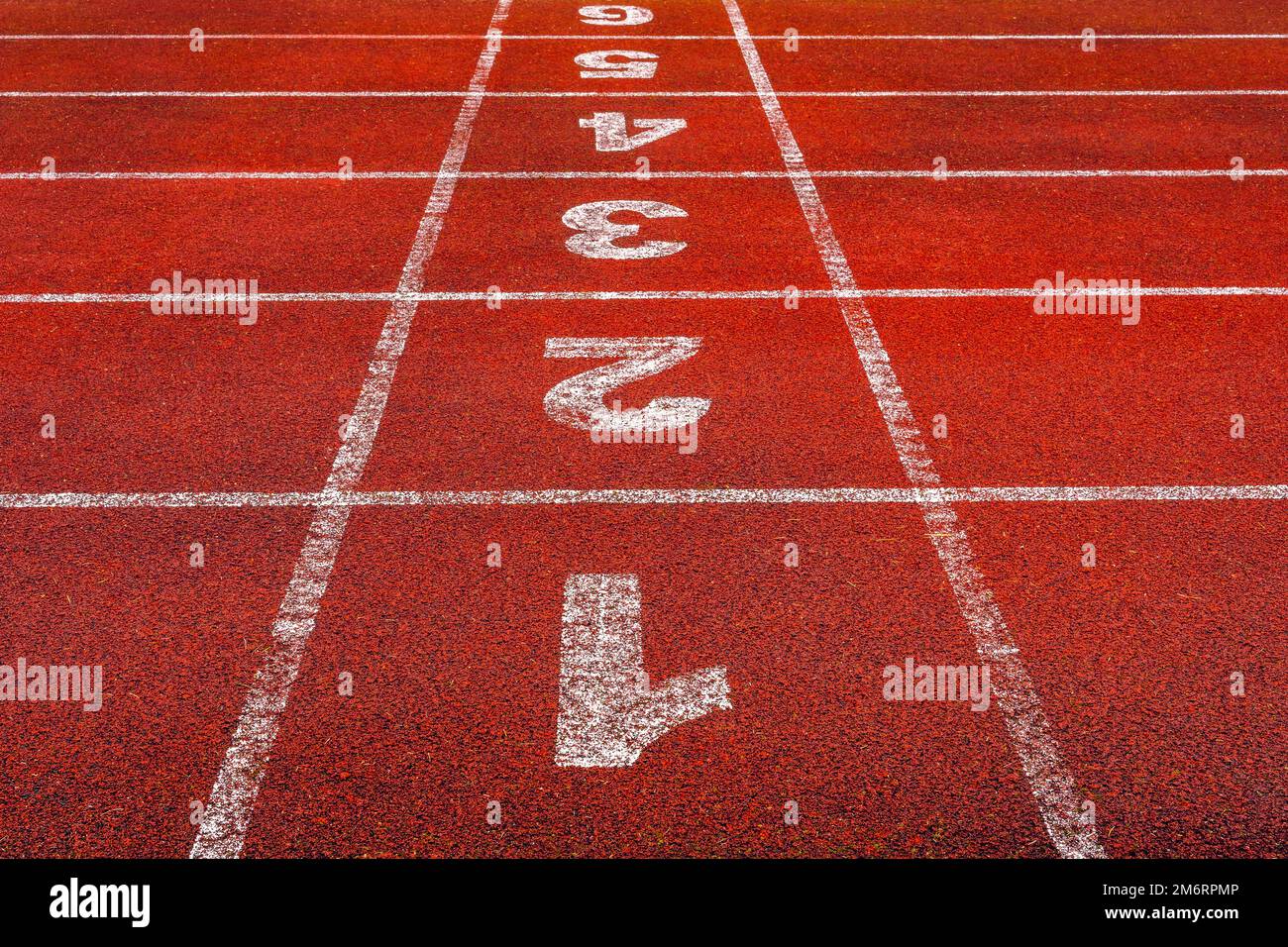 Running track lane numbers hi-res stock photography and