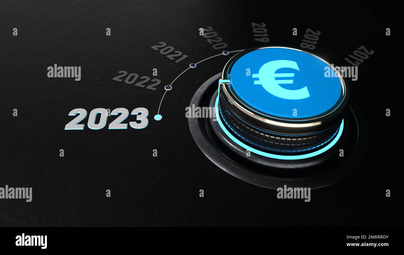 Control Knob Euro 2023 Stock Photo